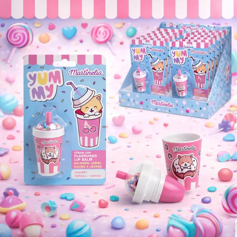 Lot de 12 Pièces - Baume à Lèvres Smoothie Yummy Cerise - 90029 - Martinelia