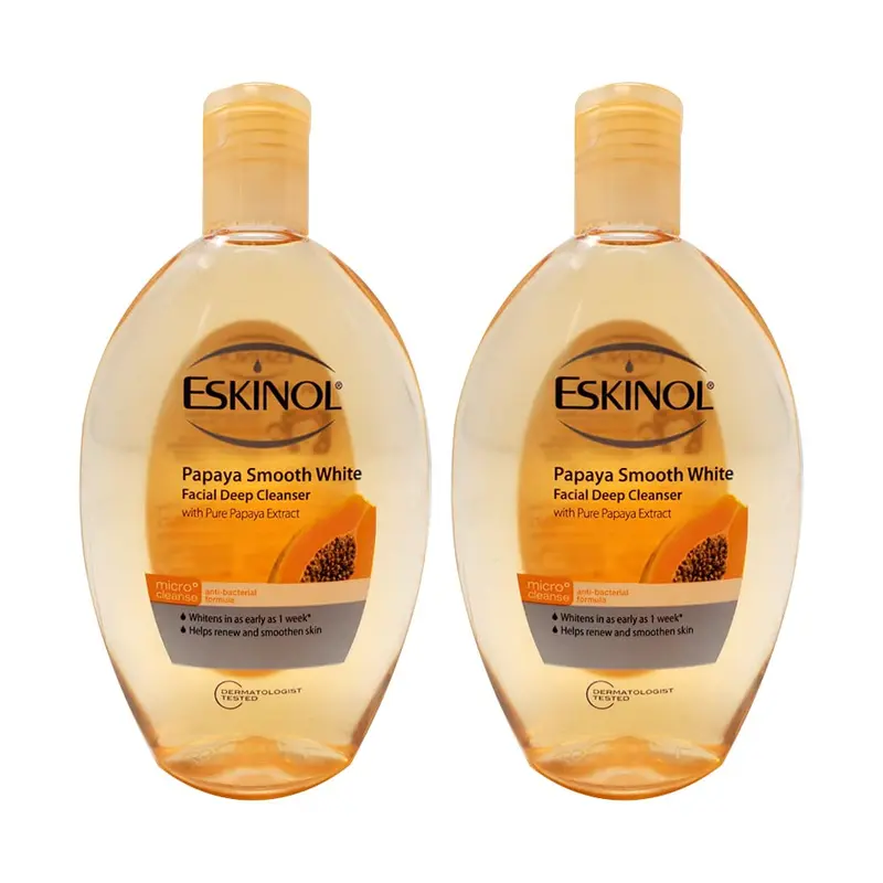 Lot de 2 Eskinol Naturals Papaye – Nettoyant Visage 225 ml