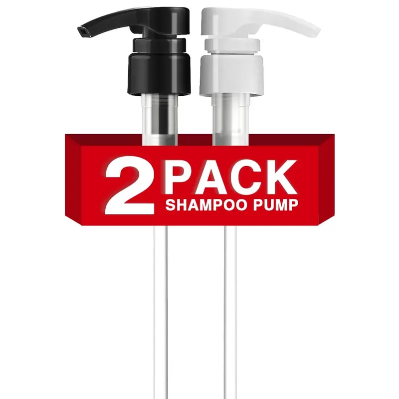 Lot de 2 Pompes DupakSYS pour flacons litre – Ouverture 28 mm (1,1''), noir et blanc, dose précise