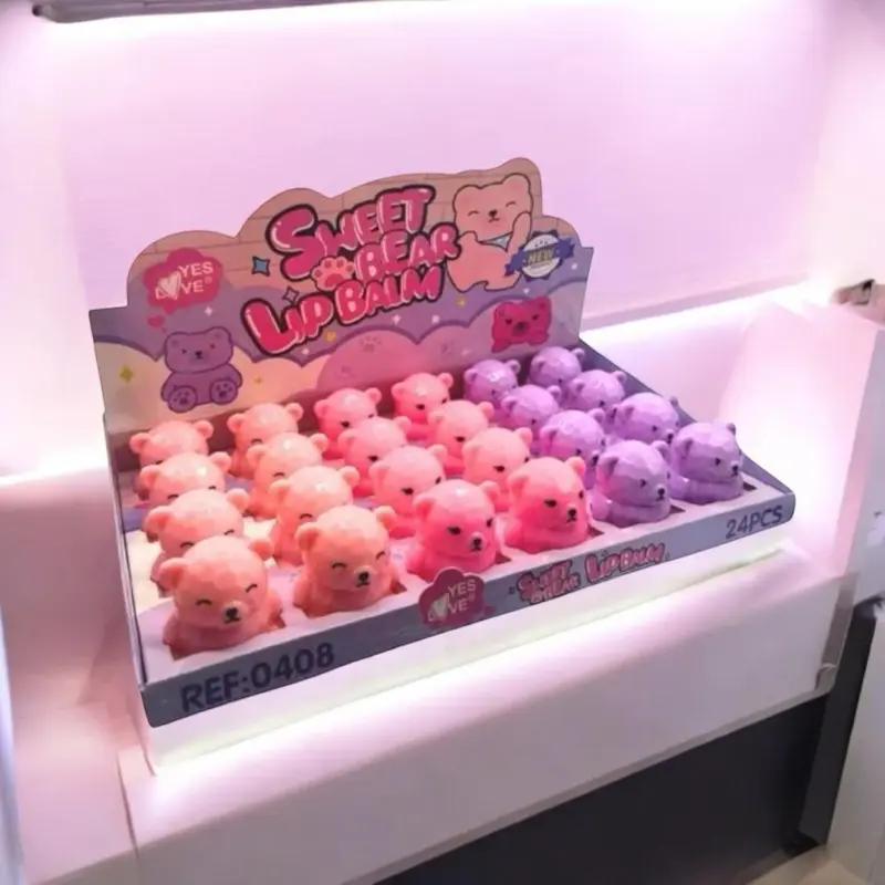 Lot de 24 - Baume a Lèvres Sweet Bear - 0408 - Yes Love