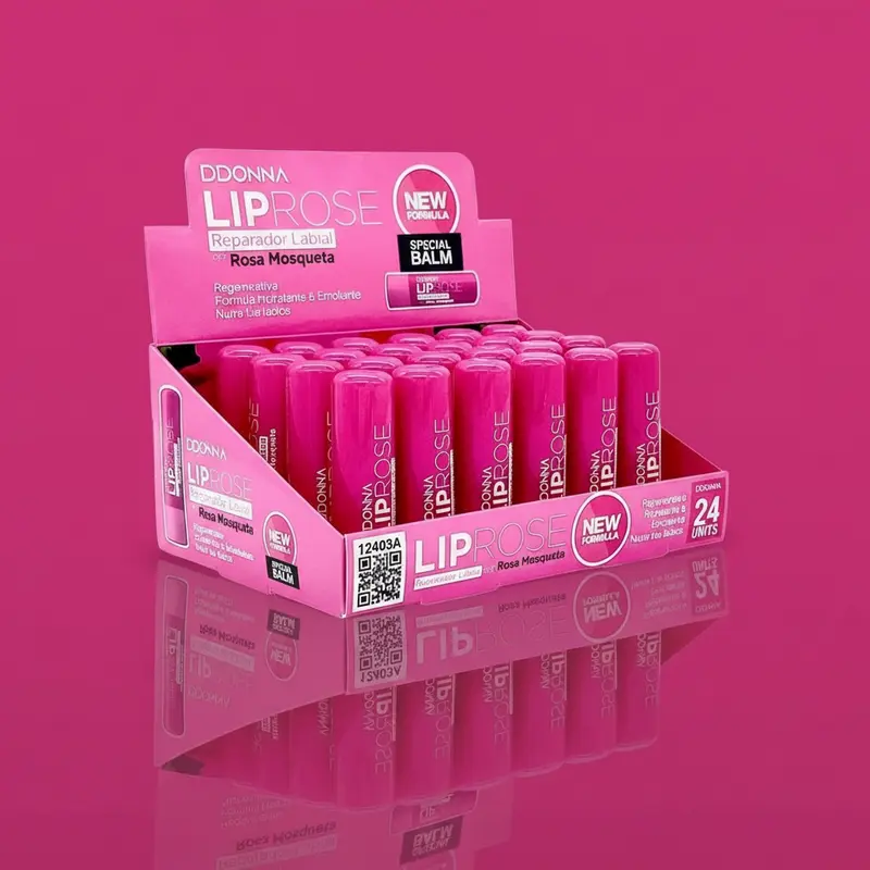 Lot de 24 Pièces - Baume à Lèvre Rose Musquée - 12403A - D’donna