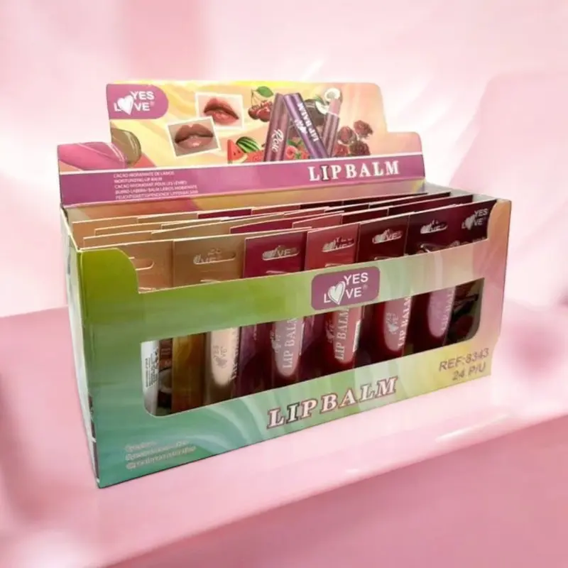 Lot de 24 Pièces - Baume à Lèvres Colorés et Fruités - 8343 - Yes Love