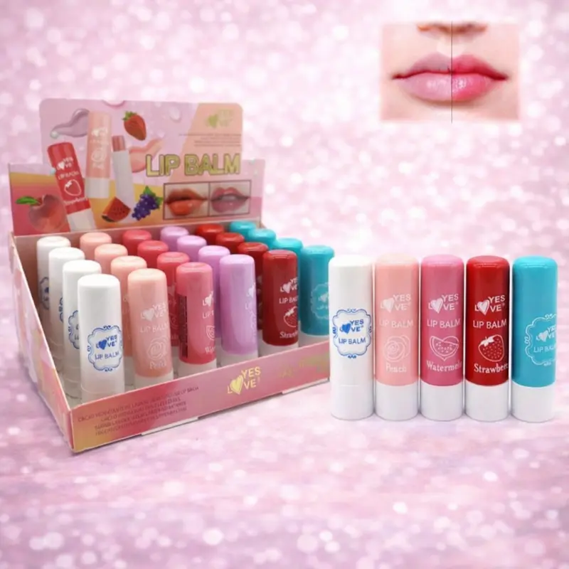 Lot de 24 Pièces - Baume à Lèvres Hydratant Fruité - 8251 - Yes Love