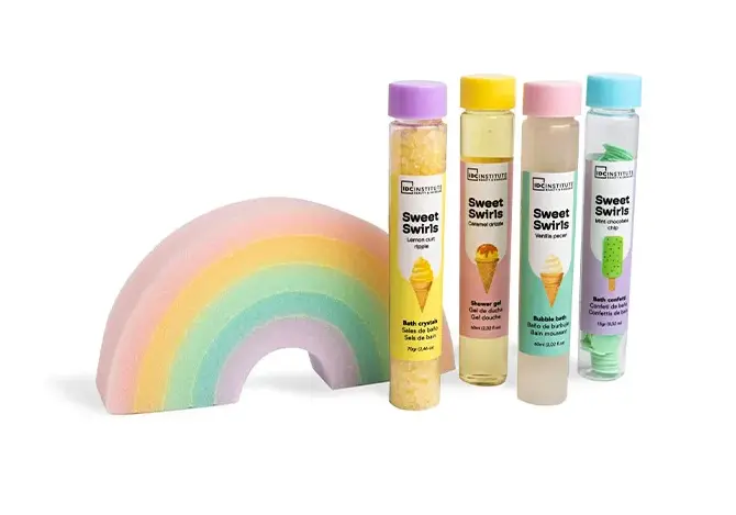 Lot de 3 - Coffret Bain Sweet Swirls 5 pièces - Idc Institute - 42161