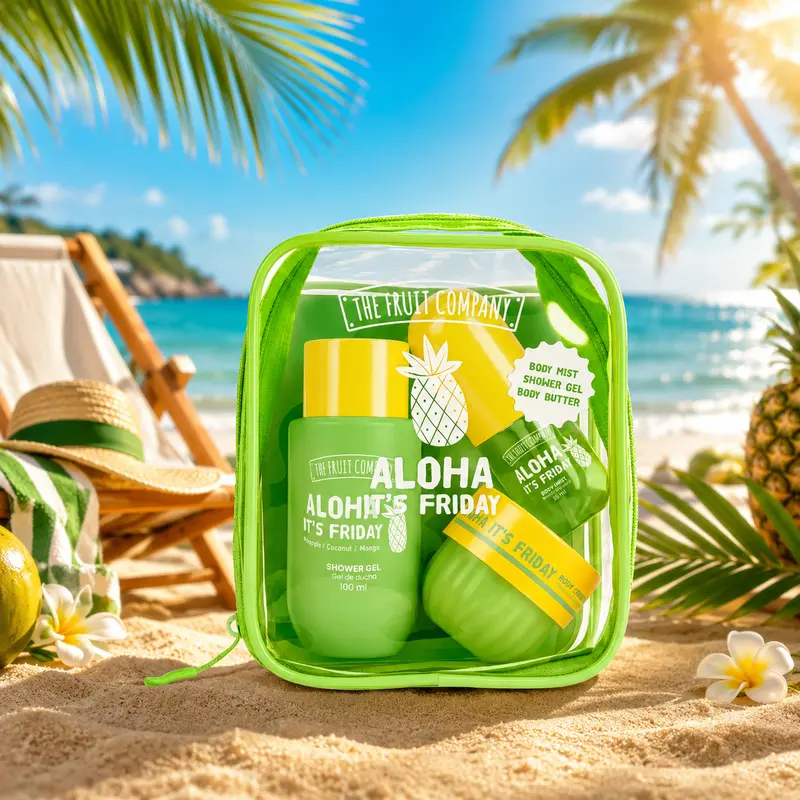 Lot de 4 Pièces - Travel Bag 3 Pièces Summer Aloha It's Friday - The Fruit Company
