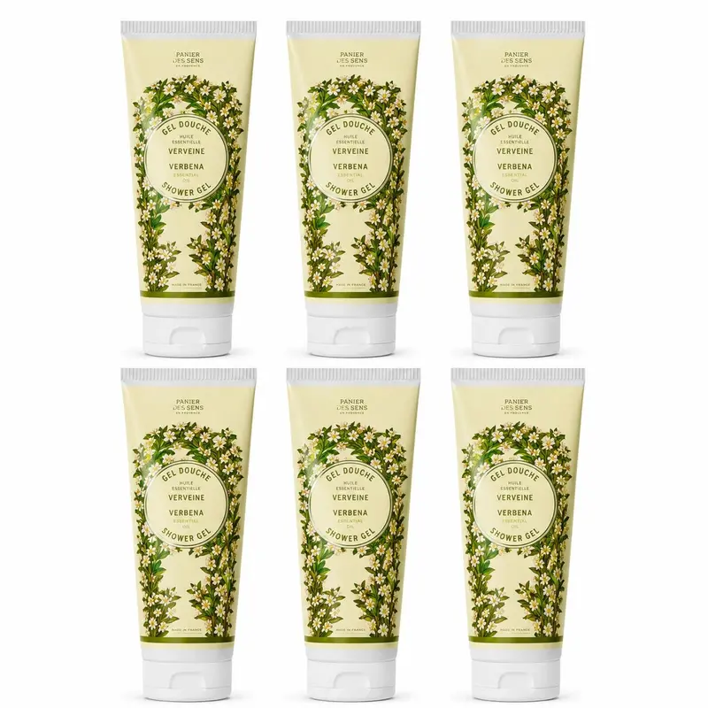 Lot de 6 gels douche Verveine 200 ml