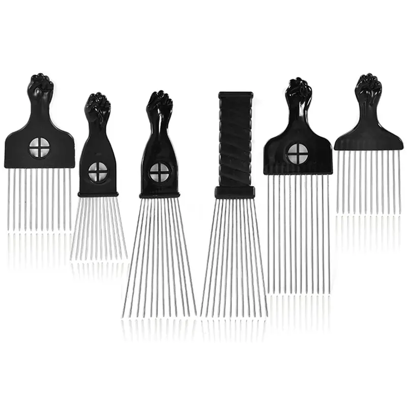 Lot de 6 Pince Afro Métal MODSIGHT – Peignes pour Boucles Noires