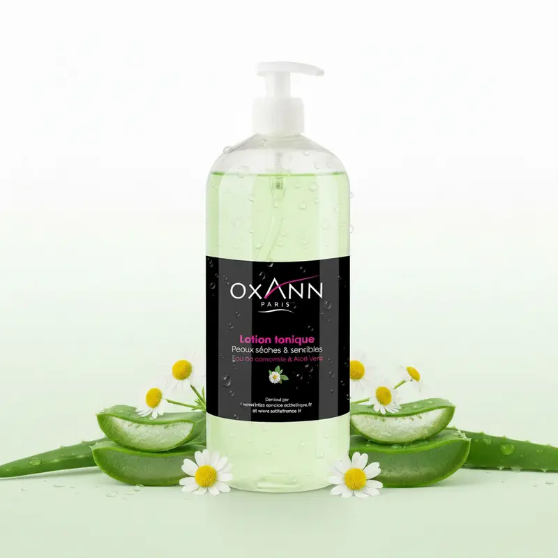 Lotion tonique aloe vera et camomille peaux sèches