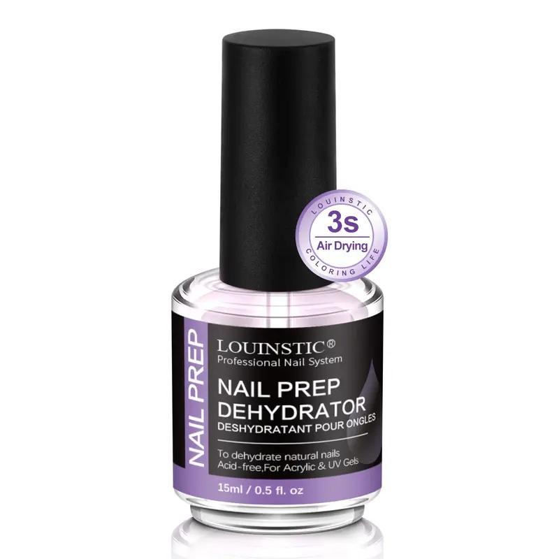 LOUINSTIC Déshydratant Sans Acide 15 ml — Préparation rapide pour gels UV et acryliques (sans HEMA)