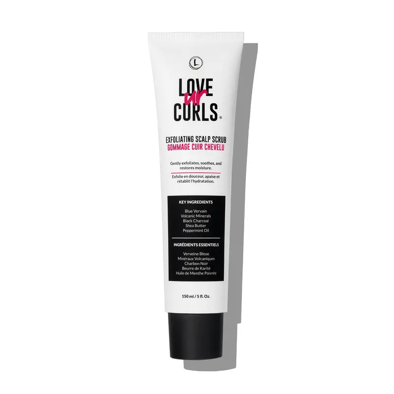 Love Ur Curls Exfoliant Cuir Chevelu — Gommage Doux Pré-Shampoing Menthe, Pour Toutes Boucles, 150 mL