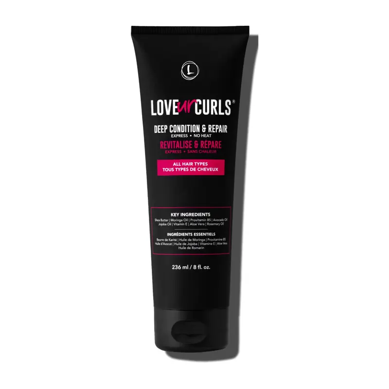 Love Ur Curls - Soin profond et réparation, hydratation pour tous types de cheveux, vegan, 236 mL