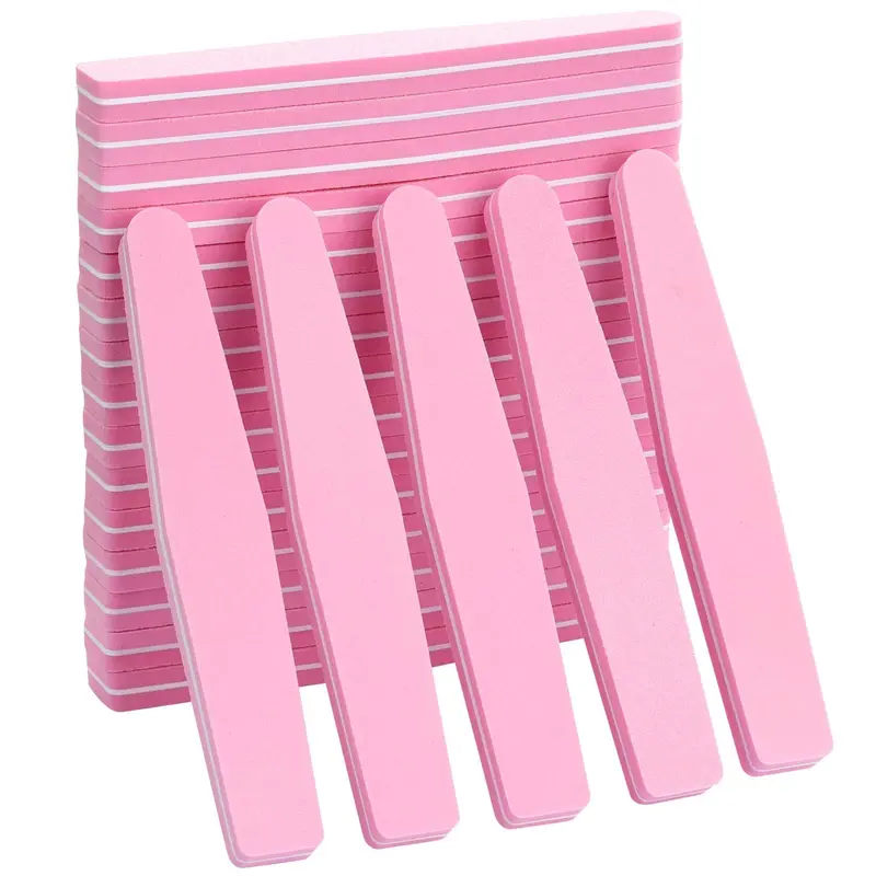 LoveBB Tampons à ongles 20 pièces, grain 100/180 – Bloc éponge rose