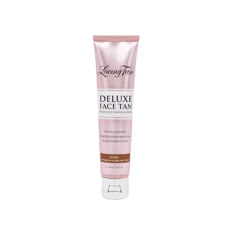 Loving Tan Deluxe Face Self Tanner Dark - Teint naturel sans traces - 10+ applications