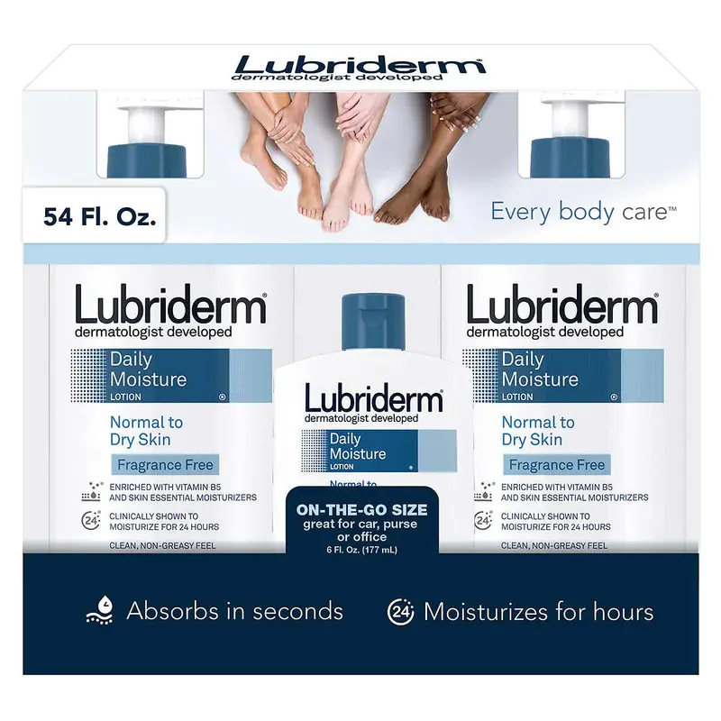 Lubriderm Lotion Hydratante Quotidienne Sans Parfum – Lot de 3