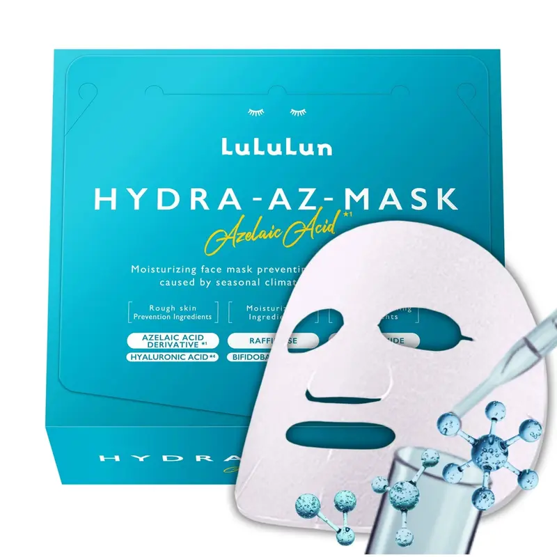 Lululun 28EA Masque Hydratant pour Peaux Sensibles et Acnéiques – Acide Azélaïque & Filtrat Bifida