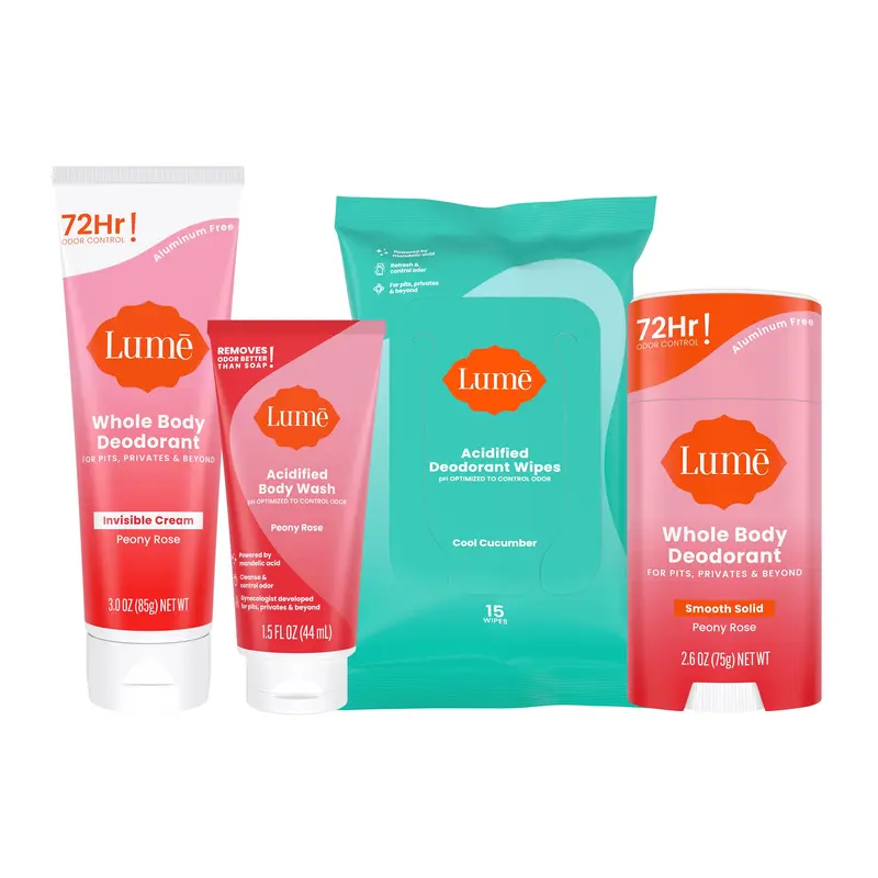 Lume Coffret Soin Peau et Corps – Déodorant Sans Aluminium Peony Rose
