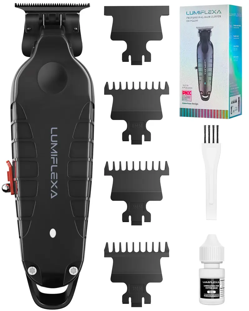 Lumiflexa Trimmer Professionnel – Tondeuse barbe et cheveux USB-C, lames inox