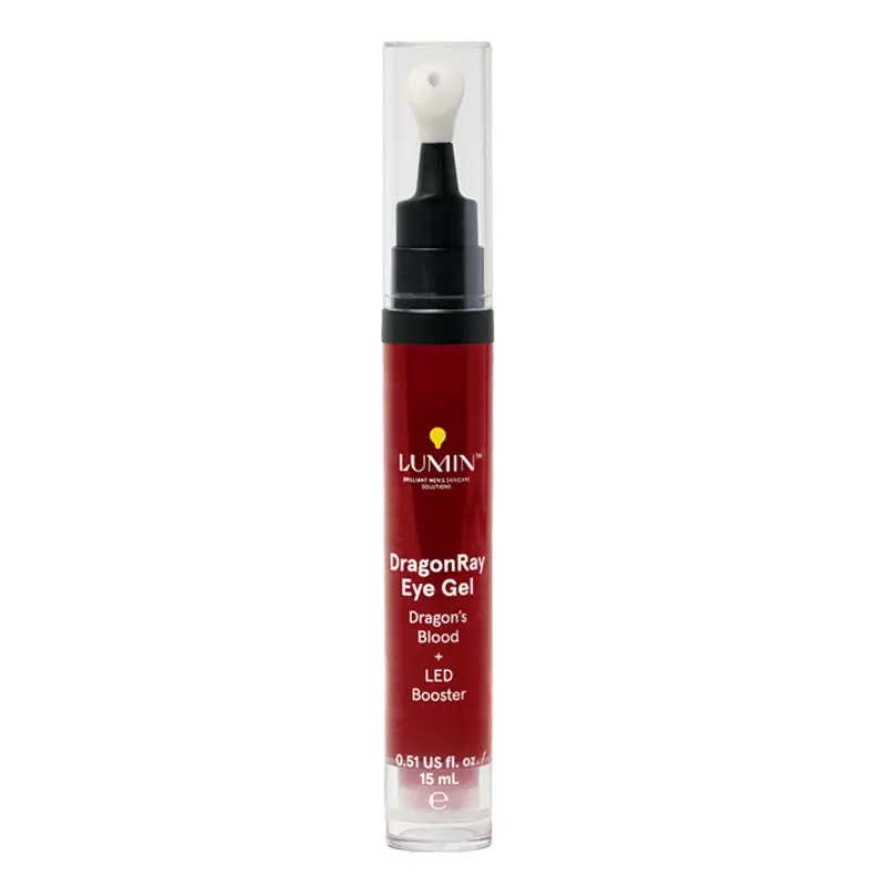 Lumin DragonRay Gel contour des yeux – Thérapie par lumière rouge, peptides, acide hyaluronique et caféine, 15 ml, compatible Luminator