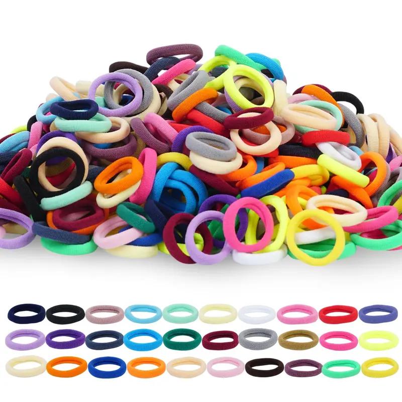LuSeren – 500 Bandes Cheveux Bébé Sans Métal, 30 Couleurs, 1 Pouce — Douces et Durables