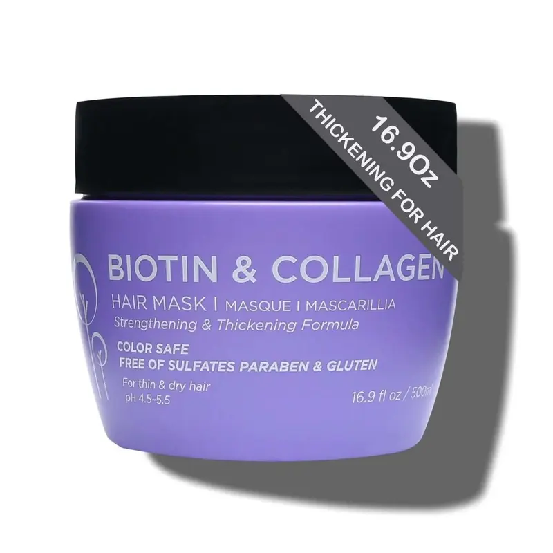 Luseta Biotine et Collagène – Masque Cheveux pour Cheveux Sèches et Endommagés, 16,9 oz