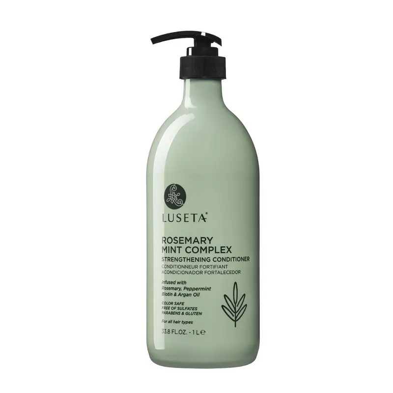 Luseta Conditionneur Fortifiant Romarin et Menthe — Hydratant et Démêlant pour Tous Types de Cheveux, Sans Sulfates, 33,8 oz
