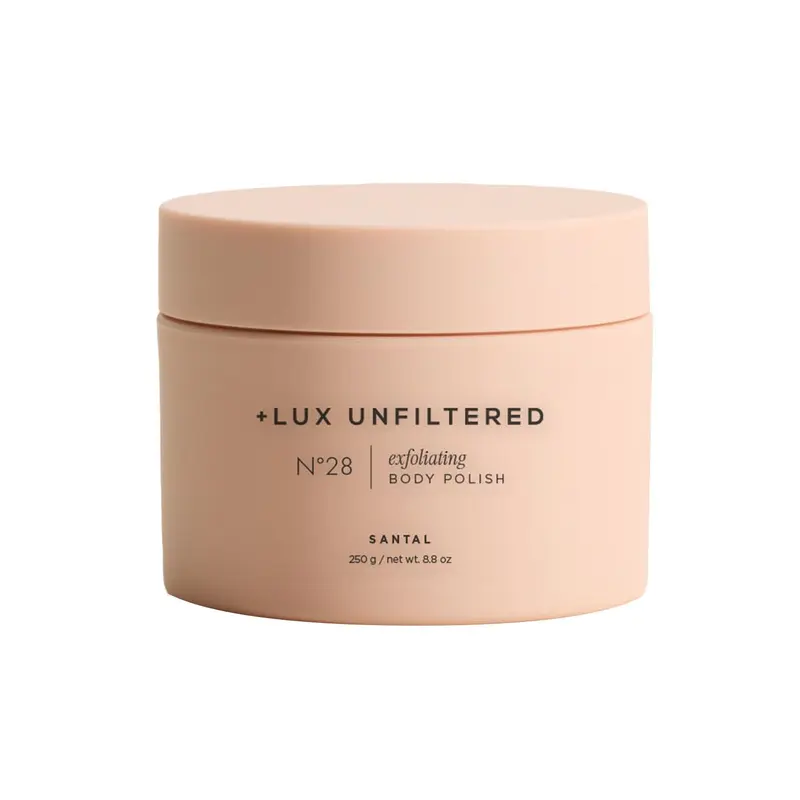 Lux Unfiltered N°28 Gommage Exfoliant Corporel Santal – Hydratant, Végane et Sans Cruauté