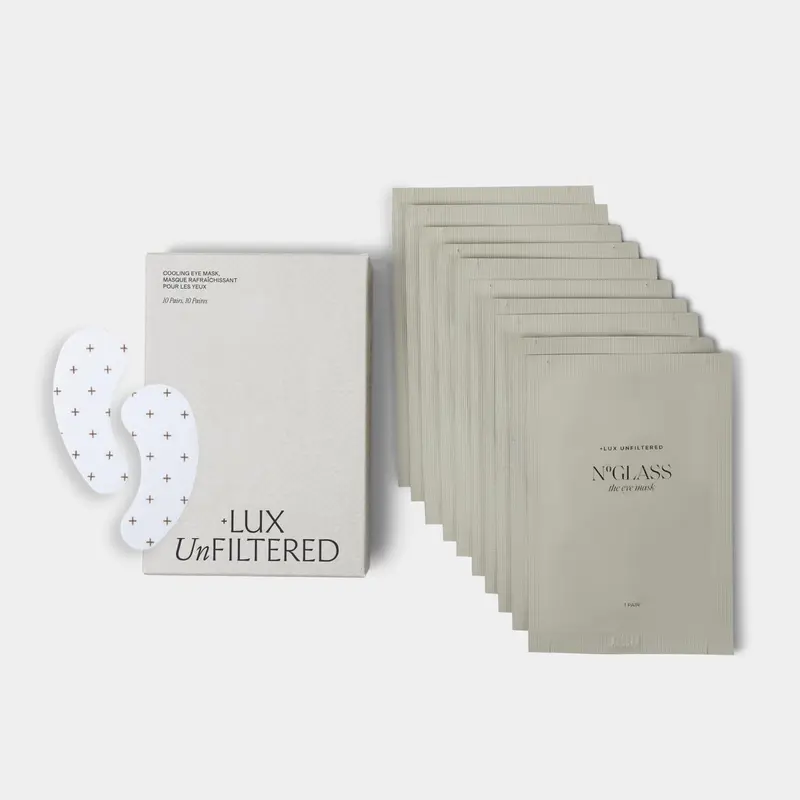Lux Unfiltered Patchs Rafraîchissants Contour des Yeux — Caféine, Hydratants, Sans Parfum, Végane