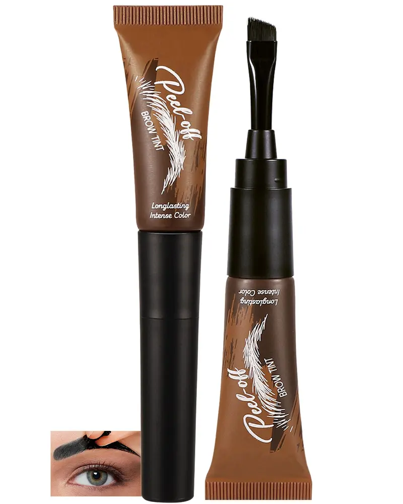 LYSdefeu Gel Sourcils Tatouage Retrait Facile – Kit Teinture Étanche 2 Pièces