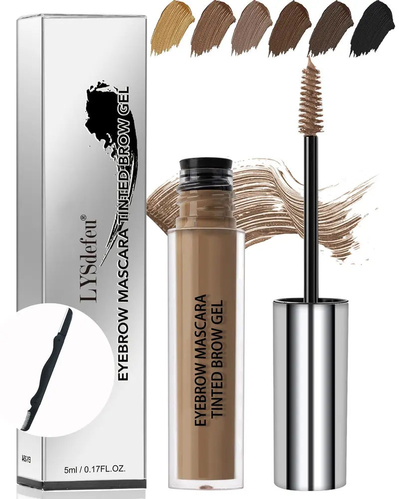 LYSdefeu Gel Teinté Waterproof pour Sourcils – Mascara Sourcils Longue Tenue, Résistant à l’Eau, Teinte 03 Marron