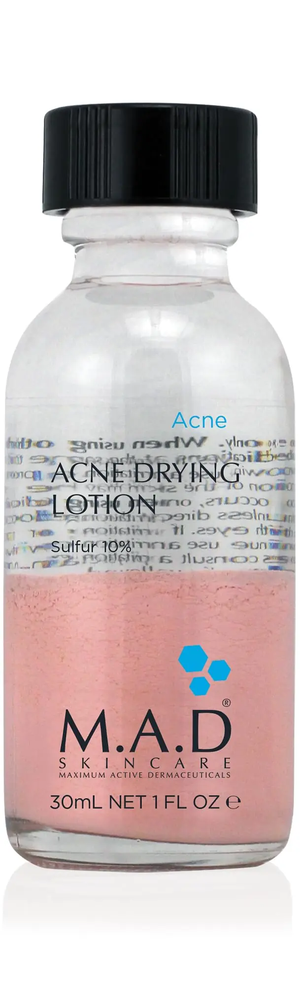 M.A.D Skincare Acne Drying Lotion – 10% Soufre et Acide Salicylique – Traitement ciblé pour boutons – 30 ml