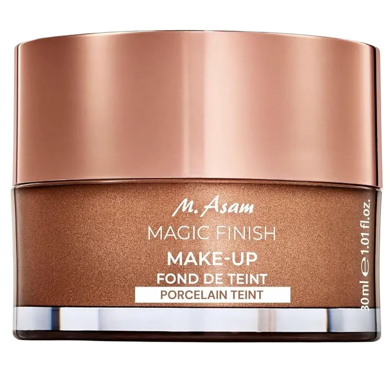 M. Asam Magic Finish Porcelain Teint Mousse – 4 en 1 primer, fond de teint, concealer et poudre pour teint Porcelaine