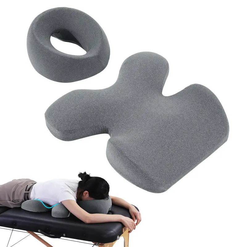 MABOZOO Oreiller pour dormir sur le ventre – Soutien ergonomique, massage et sommeil (gris)