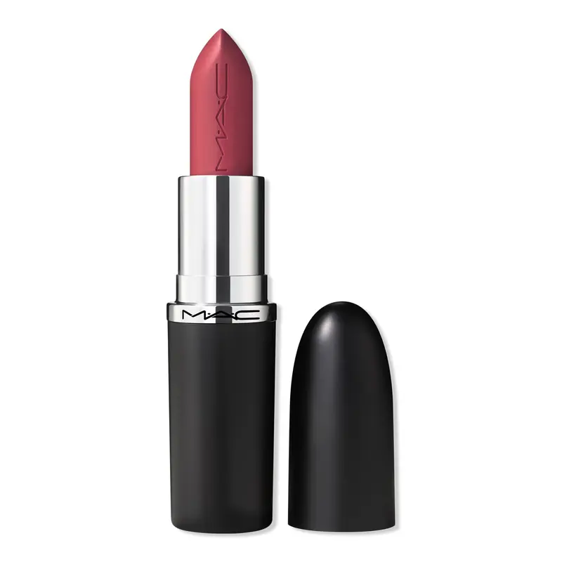 MAC M·A·Cximal Rouge à Lèvres Satiné Brave – Teinte rose beige nacrée, hydratation jusqu’à 8h