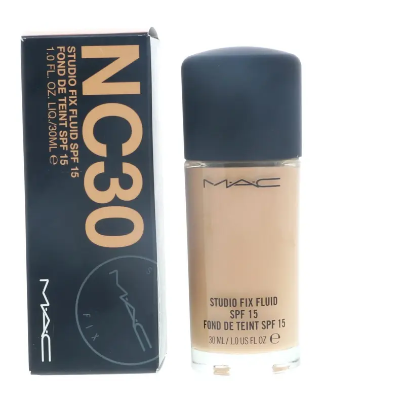 MAC Studio Fix Fluid Fond de Teint SPF15 NC30 — Fini Mat Naturel, 1 oz