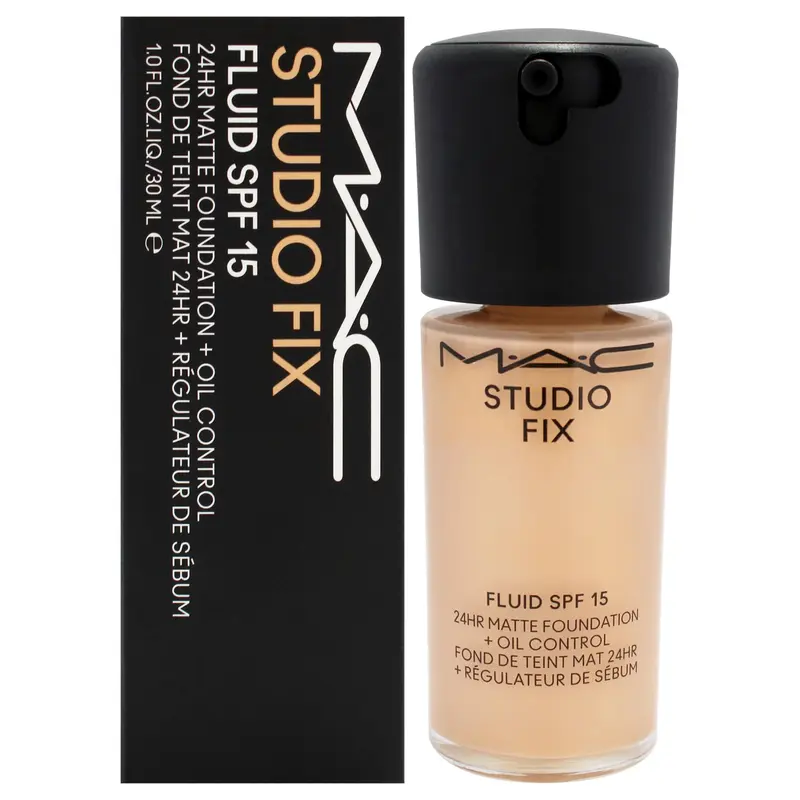 MAC Studio Fix Fluid SPF 15 NC25 – Fond de Teint Mat 24H et Contrôle de Brillance