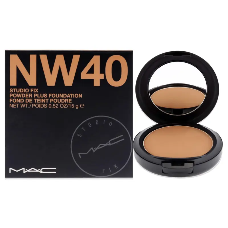 MAC Studio Fix Poudre + Fond de Teint NW40 – 15 g / 0,52 oz | Fini Mat Durable