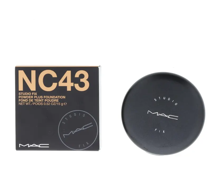 MAC Studio Fix Poudre Plus Fond de Teint NC43 – Poudre compacte 15 g, fini mat