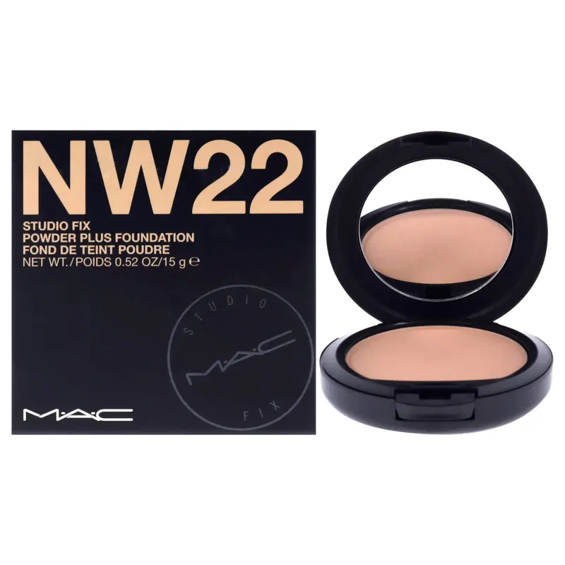 MAC Studio Fix Powder Plus Foundation NW22 — Poudre fond de teint matte 0,52 oz (15 g) pour femme