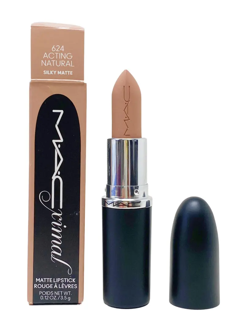 MAC Ximal Rouge à Lèvres Silky Matte – 624 Acting Natural, Beige Clair Chaud, 3,5 g