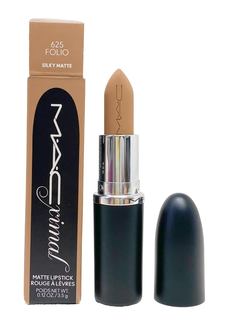 MAC Ximal Silky Matte Rouge à Lèvres 625 Folio – Nude Gris, 3,5 g