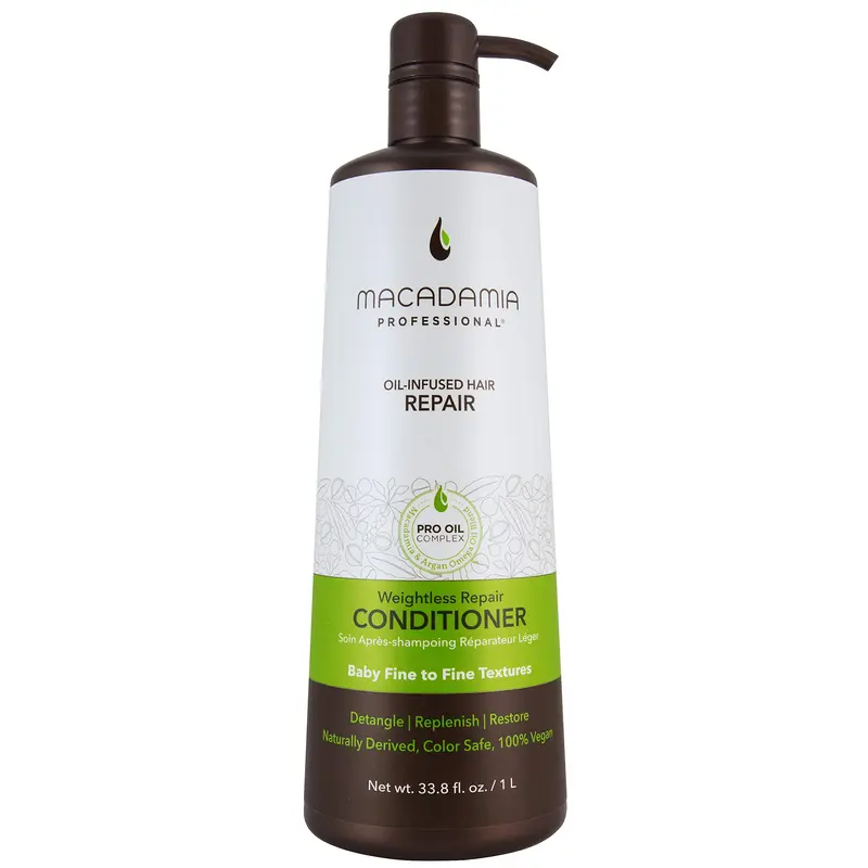 Macadamia Professional Après‑Shampoing Léger Réparateur – Sans sulfates, sans parabènes, cruelty‑free, vegan, 33,8 oz
