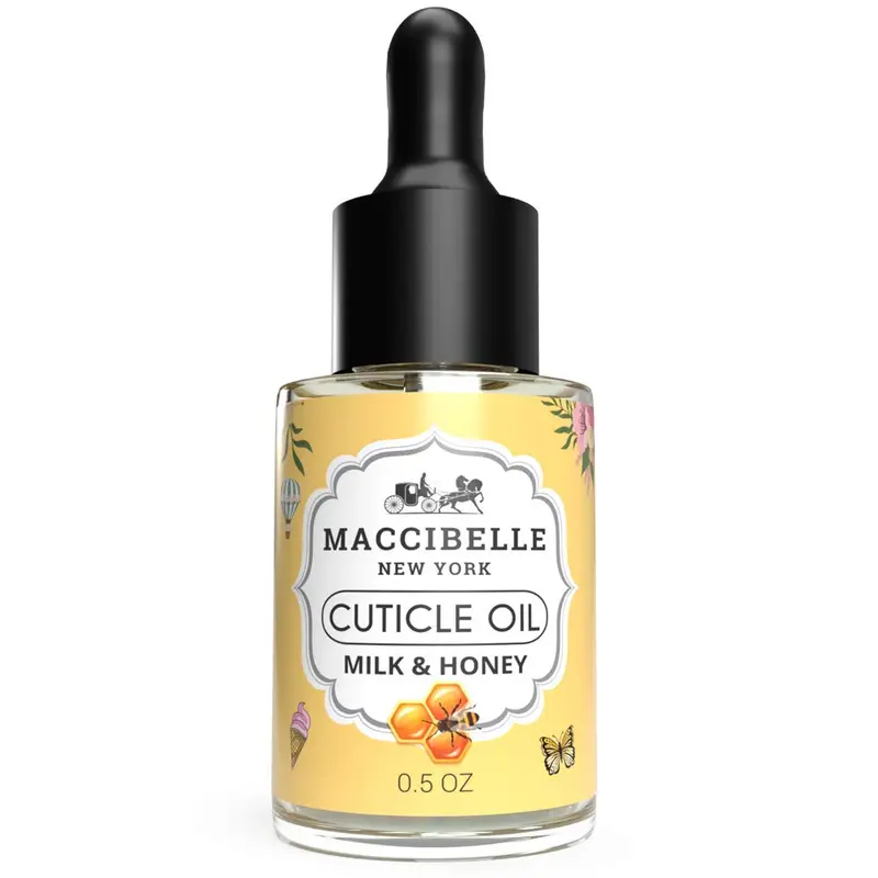 Maccibelle Huile Cuticules 0,5 oz – Apaise Cuticules Sèches (Lait et Miel)