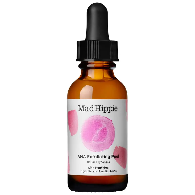 Mad Hippie Exfoliant AHA – Peel lactique et glycolique, baie de goji, peptides, acide hyaluronique et niacinamide, correction des taches, anti-âge, 30 ml
