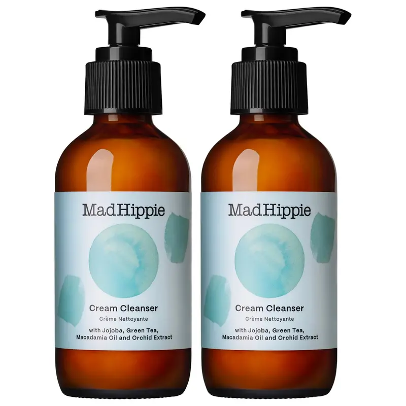 Mad Hippie Nettoyant Crème Visage 2-Pack – Acide Hyaluronique, Jojoba et Thé Vert