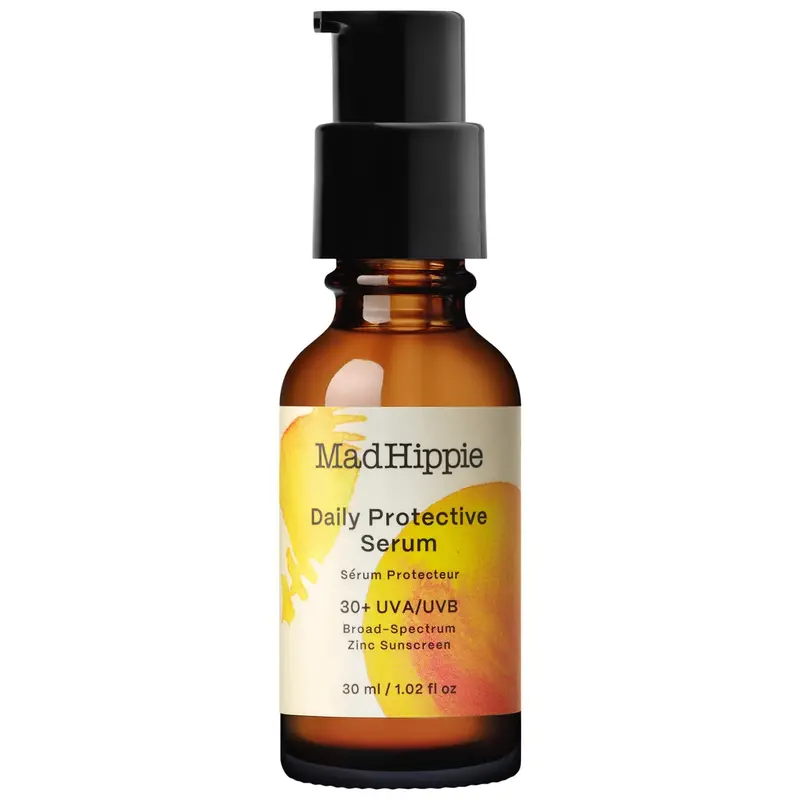 Mad Hippie Sérum Quotidien SPF30+ – Vitamine C, Acide Hyaluronique, Zinc Minéral, Respectueux des récifs, 30 ml