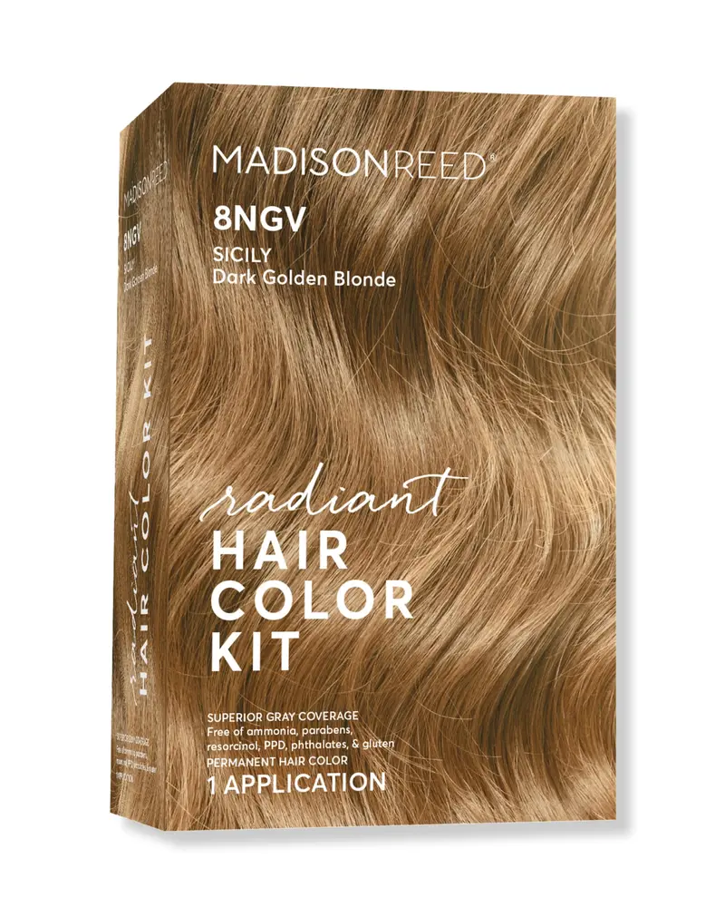 Madison Reed Coloration Radiante 8NGV – Blond Doré Foncé à Reflets Champagne (Sicile), Sans Ammoniaque ni PPD, 1 Pack