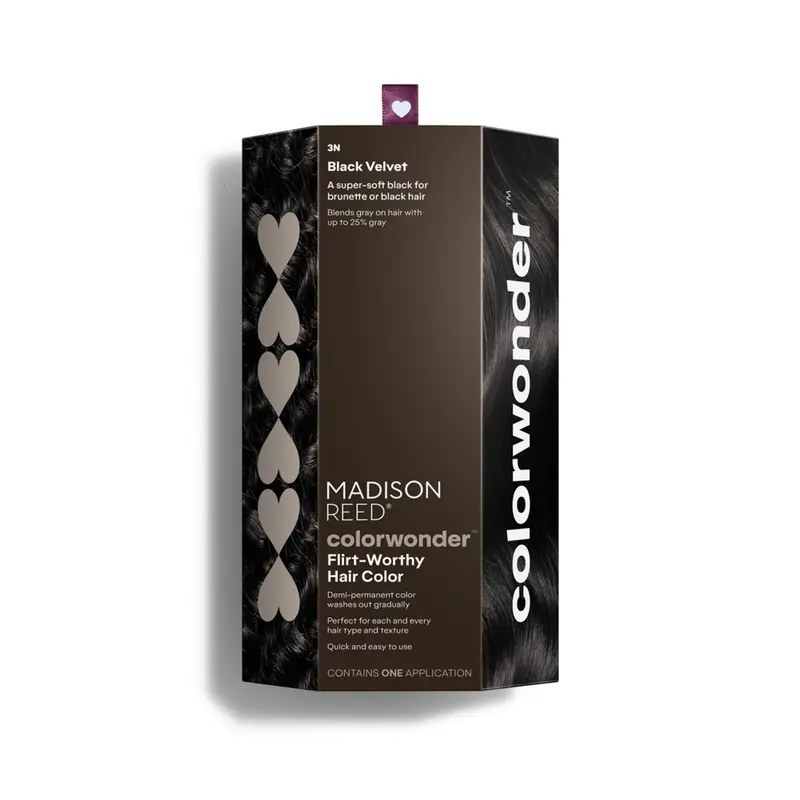 Madison Reed ColorWonder coloration demi-permanente – Noir Velours 3N, à domicile, sans ammoniaque, non testé sur les animaux – Pack 1