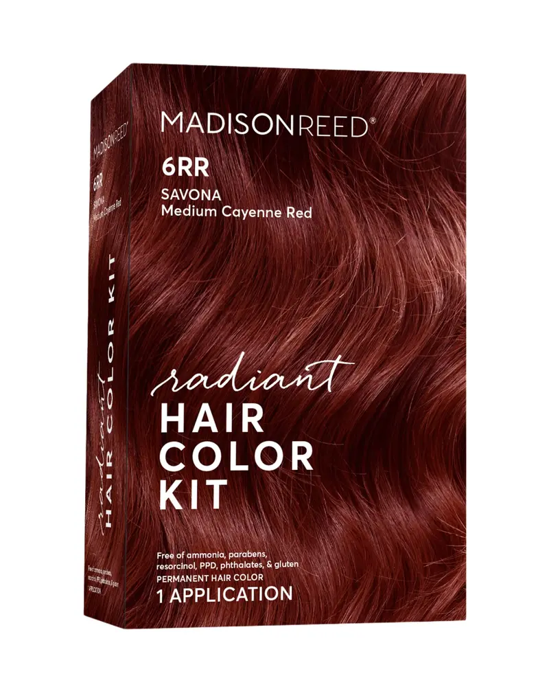 Madison Reed Kit Coloration Cheveux Rayonnant 6RR Cayenne Rouge – Sans ammoniaque, Sans PPD, 1 pack