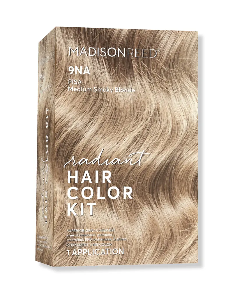 Madison Reed Kit couleur éclatante – 9NA Blond Froid Moyen avec Sous-Tons Cendrés (Pisa Blonde) – Coloration Permanente Sans Ammoniac et Sans PPD, 1 boîte