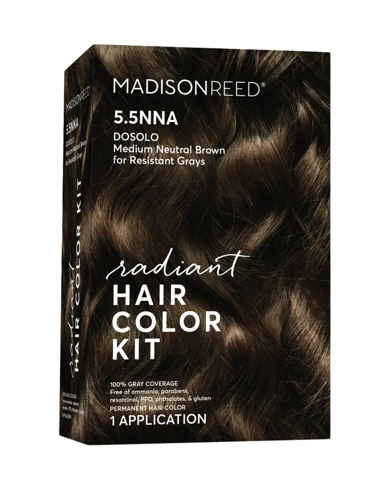 Madison Reed Radiant Color Kit 5.5NNA Dosolo – Coloration Permanente Sans Ammoniaque, Couverture des Gris Résistants, 1 Pack